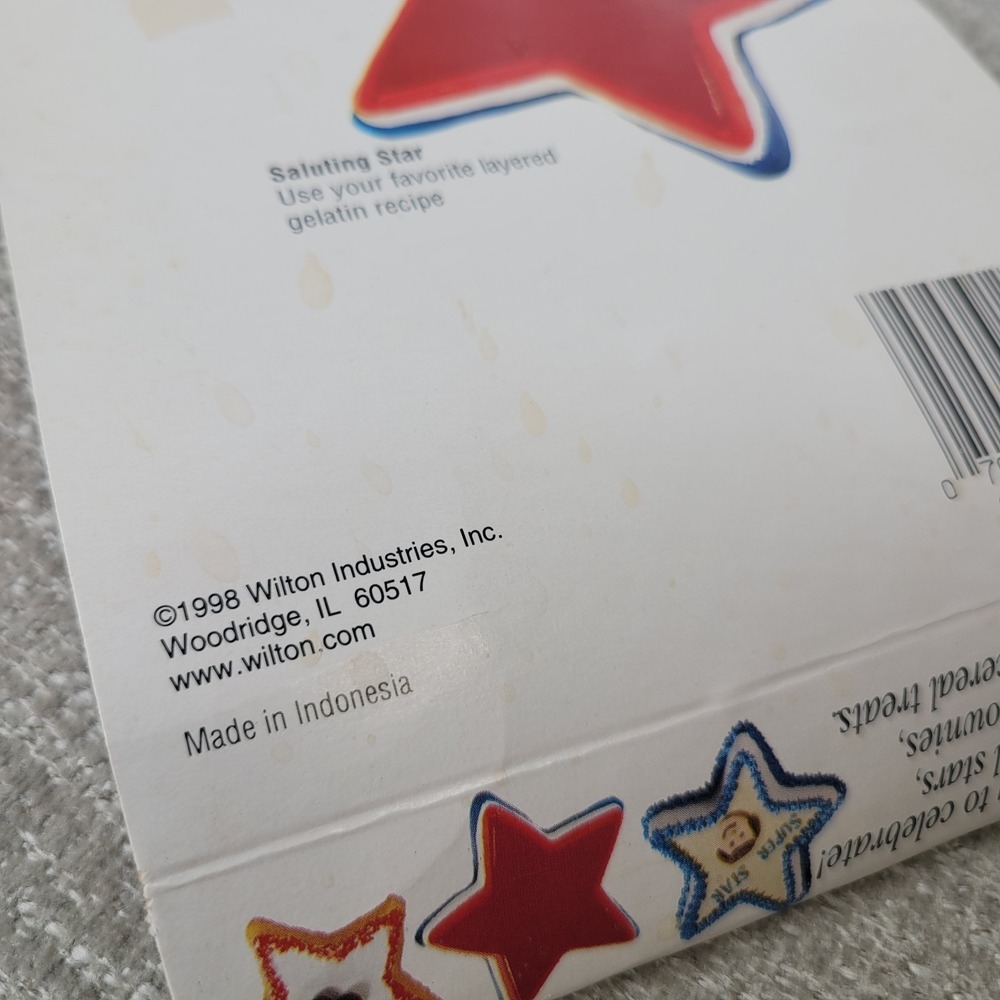 Wilton Mini Star Cake Pans Set 2 1995 Vintage Baking Treats July 4th Patriotic - Picture 3 of 10